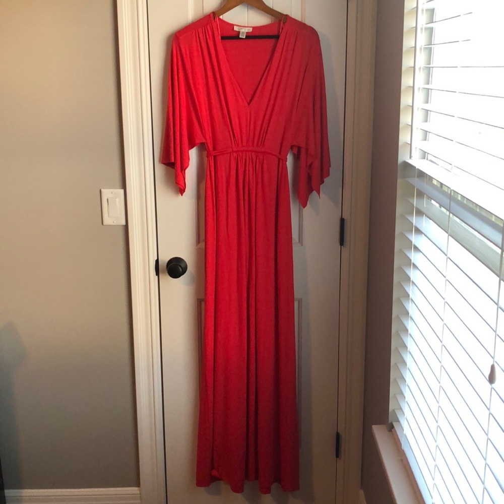 NEW Karen Coral Long Maxi Dress